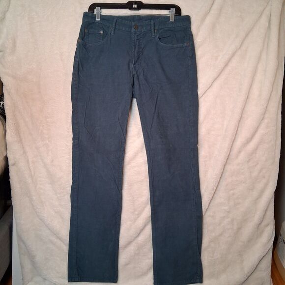 Bonobos Corduroy Straight Sz 31x32 Teal Blue Inseam 32 - Picture 1 of 8